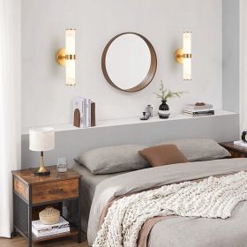 Golden and Elegant Resin Wall Sconce,Set of 2,Modern Vertical Light Fixture for Bathrooms, Hallways, and Bedrooms (Only Inoor) (Option: Gold)