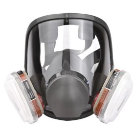 Reusable Full Face Cover 16 In 1 Gas Cover Organic Vapor Respirator For Painting Machine Polishing Welding Work Protection (Option: asshown)