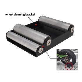 Motorcycle Wheel Cleaning Stand With Motorcycle Bike Cleaning Brush Kit, Cleaning Wash Kit With Storage Bag For Tire Cleaning, Chain Lubrication, (Option: Motorcyclewheelcleaningholder)