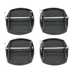 4Pcs Caravan Jack Pads Leveller Wheel Foot Leg Support Jacking Lift Pad Support Stand For Trailers RV Universal Jack Lift Pad (Option: asshown)