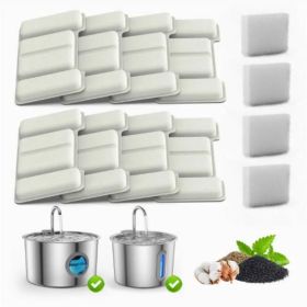 8Pcs Stainless Steel Pet Water Fountain Filters | Pet Water Fountain Filters 8-Pack Replacement Filters With 4 Sponge Filters For Stainless Steel (Option: PetWaterFountainFilters)