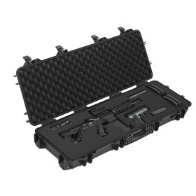Hard Rifle Case, Lockable Rifle Case with Pre-cut Foams, 40 in Gun Storage with Wheels (Default: Default)