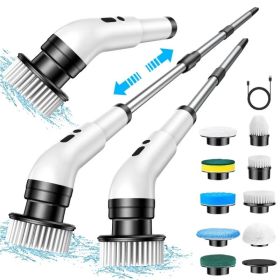 9 REPLACEABLE BRUSH HEADS FOR VERSATILE CLEANING (Option: asshown)